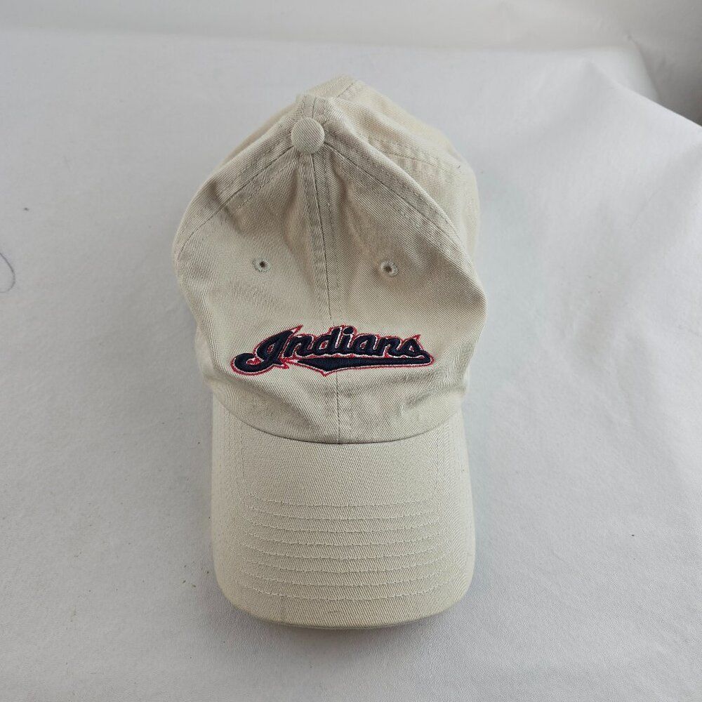 Cleveland Indians Hat Mens Adjustable Beige Twins Enterprise Strapback Cap MLB